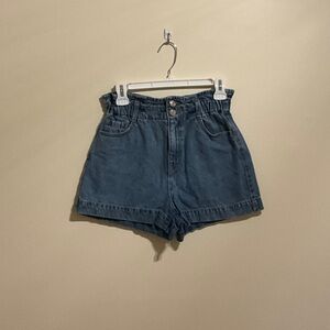 Forever 21 High Waist Blue Denim Shorts